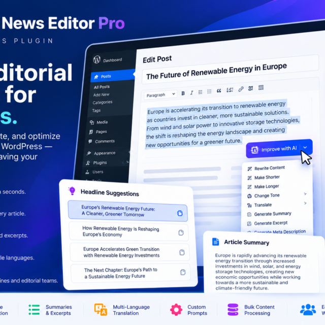 WSH AI News Editor PRO