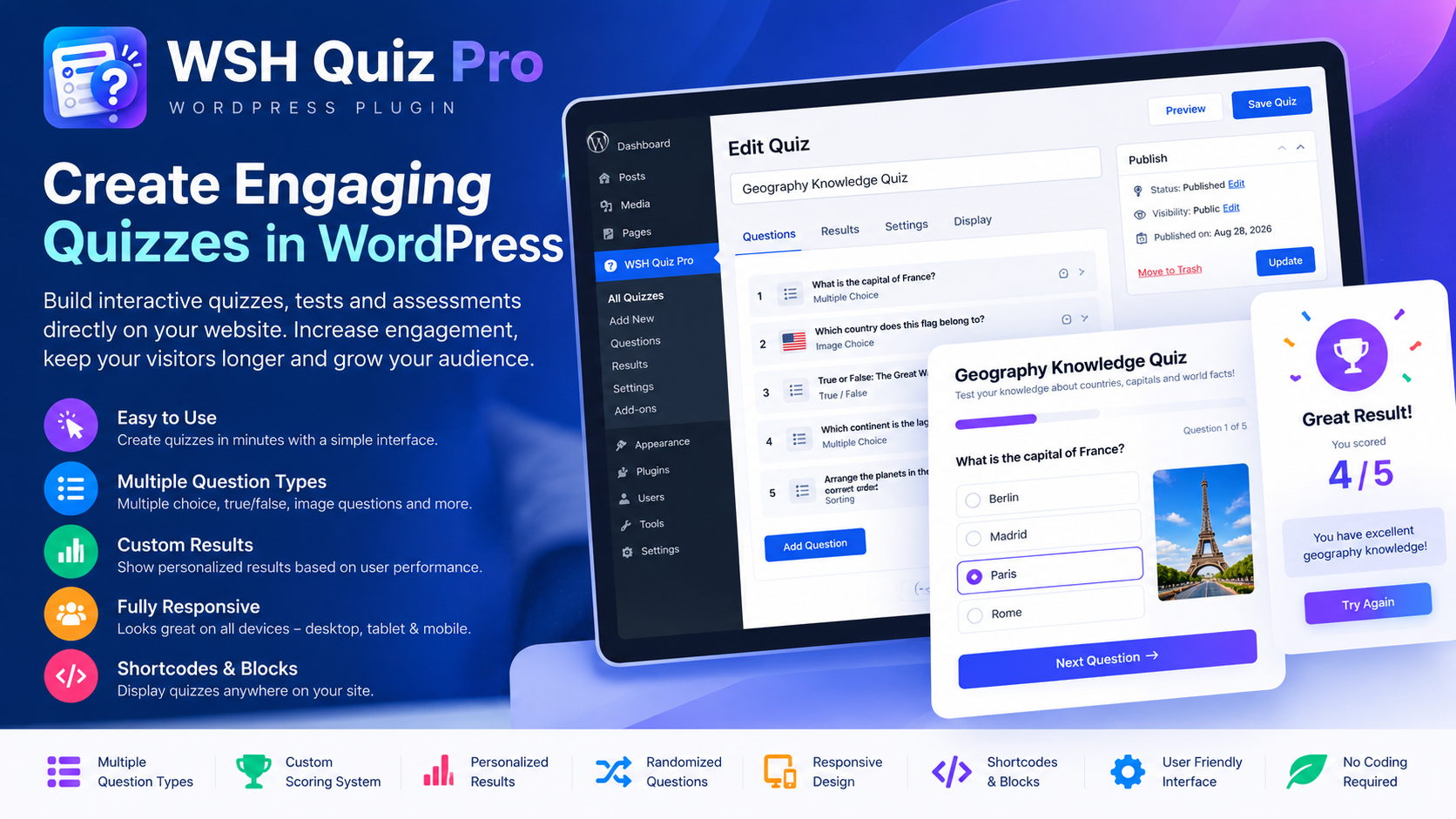 WSH Quiz PRO